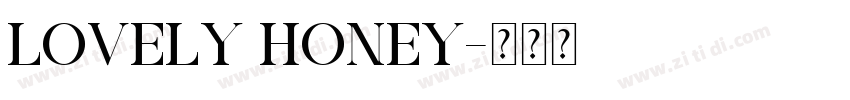 Lovely Honey字体转换